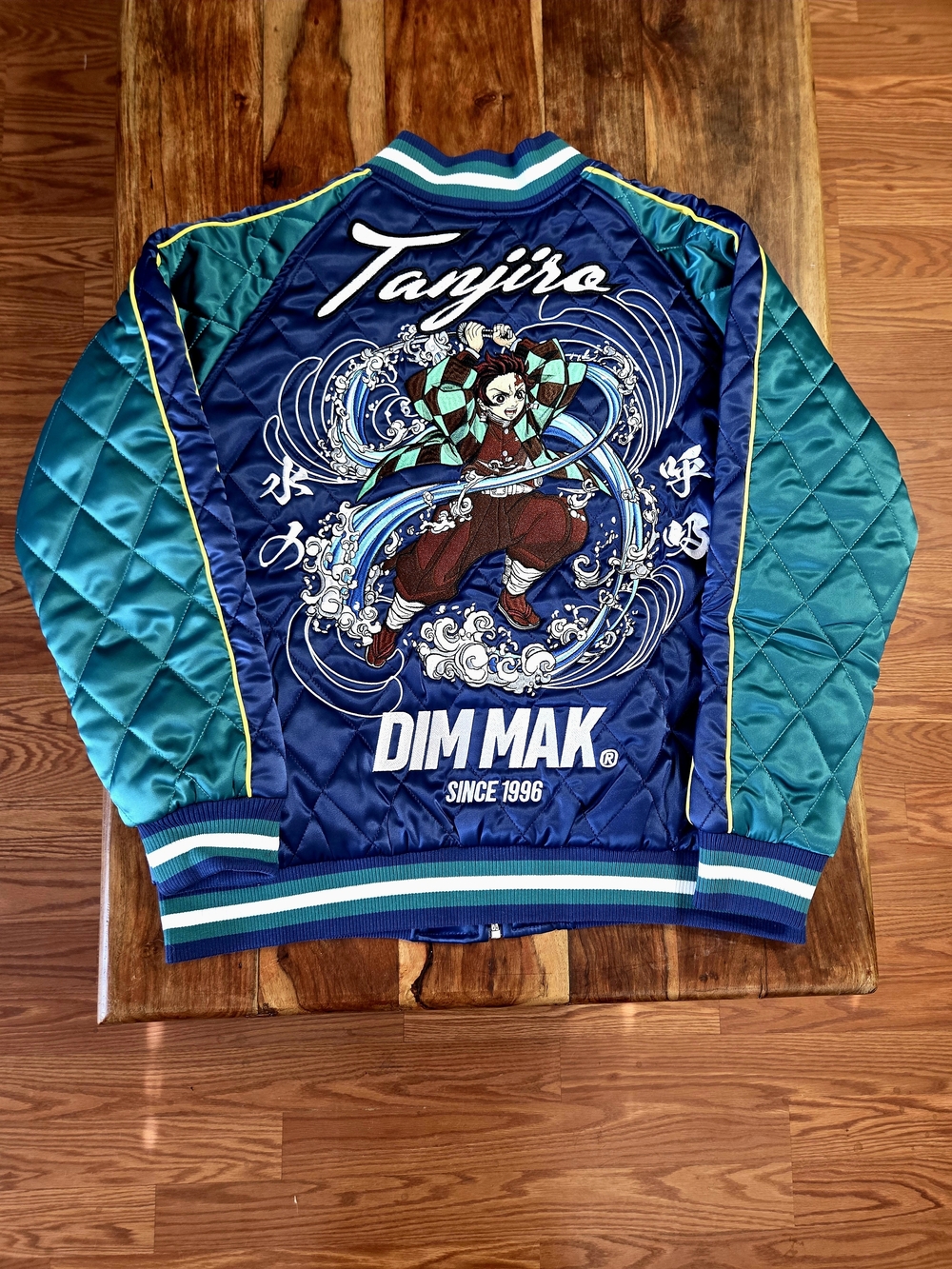 Steve Aoki's Dim Mak/Demon Slayer -Tanjiro- Quilted Bomber Jacket